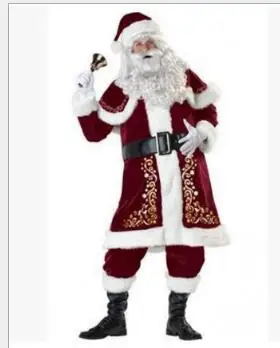 M-XXXXXXXL Voksne Mænd ' s Deluxe Santa Claus Jul Kostumer Santa Uniform Xmas Kostume til Mænd, Kvinder plus sie 6XL