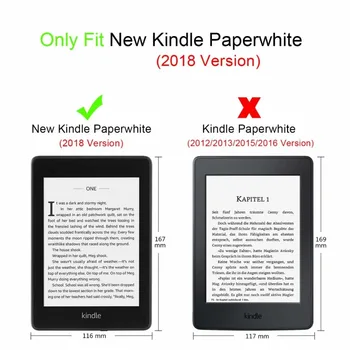 Funda Cover til 2018 Kindle Paperwhite 4 Tilfælde 10 Generation tilfælde vandtæt e-reader cover med hånd holder folio cover sag