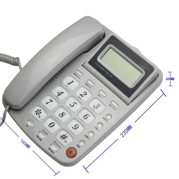 Desktop Ledning Telefon med Opkalds-ID, DTM/FSK Dual System, Justerbar LCD-Lysstyrke, Fastnet Telefon for Hjem/Hotel/Kontor