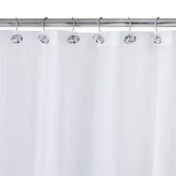 Badeforhæng Bling kroge, Ringe Akryl Dekorativ Sløjfe Glas Krystal Rullende Badeværelse Badekar Sæt af 12 Ringe