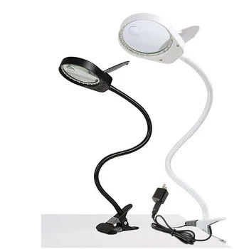 8x15x Nye bordlampe Forstørrelse Clip-on-Table Top Skrivebord LED-Lampe Læsning Store Linse Forstørrelse Glas med Klemme 3x10x eller 5x