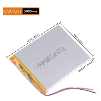 3wires 5000mah Li-ion 307090 7,8,9 tommers tablet PC, der ICOO batería 3,7 V Polymer lithiumion Batteri akb navigator