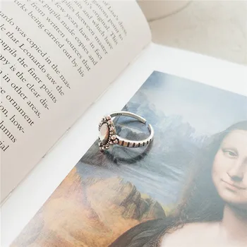 INZATT Ægte 925 Sterling Sølv Design-Gothic Vintage Oval Gennembrudt Ring Kvindelige Mode Smykker Minimalistisk Tilbehør
