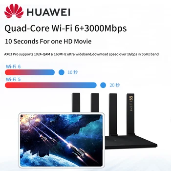 Original Huawei WiFi AX3 Pro Quad-core, Dual-core Router WiFi 6+ 3000Mbps 2.4 GHz og 5GHz Dual-Band Gigabit Sats WIFI Trådløse Router