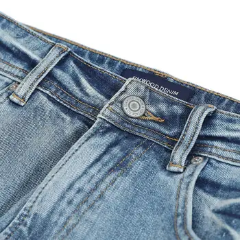 SIWMOOD 2020 Efterår og Vinter Nye Miljø-laser vasket jeans mænd slim fit klassisk denim bukser i høj kvalitet, jean SJ170768