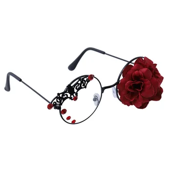 Håndlavet Bat Rose Briller Frame Briller Mørke Retro Steam-Punk, Gothic Brillerne Kvinder Klart Vintage Runde Glas Oculos De Gafas