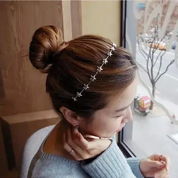 8STK Crystal Hovedbøjle Perler, Blomst Hairbands Smykker Mode Rhinestone Pandebånd Guld Splint af Metal Pandebånd Hovedklæde for Gir