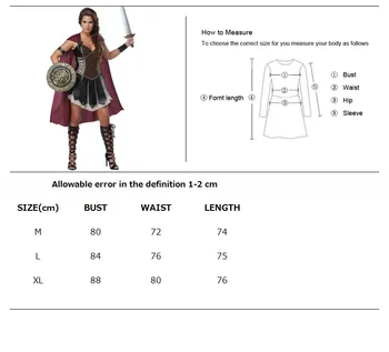 Voksne Kvinder Romerske Prinsesse Xena Gladiator Kostume Til Karneval, Halloween Party Spartan 300 Krigere Soldat Cosplay Outfit