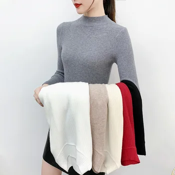 Sydkorea 2020 Efterår/Vinter Multi-farve Sweater Kvinder-Kvinder ' s Nye Rund Hals Kvinders Strik, T-shirts, Sweater Kvinder
