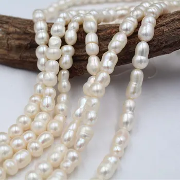 Nye Uregelmæssige 8 Ordet Perle Naturligt ferskvand i Barok Stil Græskar - Formet Perle Håndlavet Charme DIY Smykker Tilbehør