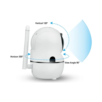 1080P Mini Wireless Dome IP-Kamera Pan Tilt 3,6 mm Linse Infrarød bevægelsessensor ICSEE To-Vejs Audio Kamera til Sikkerhed i Hjemmet
