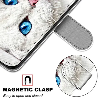 Læder Flip taske til Samsung S9 Plus Tilfældet for Samsung Galaxy S7 S8 S9 S10 Note 10 Plus Dækning 3D-Wallet Magnetiske Telefonen Sag