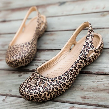 2021 Kvinders Sandaler Damer Mode Afslappet Komfortable Flade Sandaler Romerske Enkelt leopard printet Sko Kvindelige Tynd Lave Sandaler