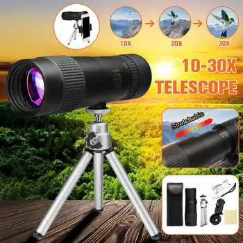 10-30x40 Monokulare Zoom Optisk Ultra HD-Teleskop med Zoom Linse Kamera i Mobiltelefon Linse Mobile Linser Håndholdte Teleskop Jagt