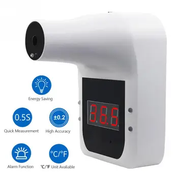 Panden Ikke Kroppen Digital Display Elektronisk vægmonteret Temperatur Måling USB-Genopladelige Infrarød Termometer