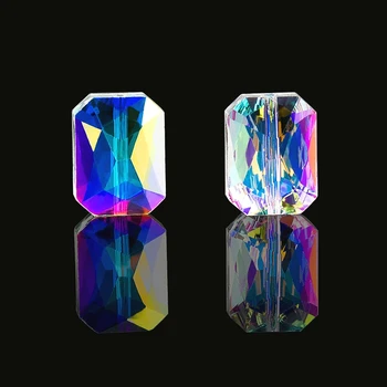 28pcs/masse 11x18mm ottekant form glasperler, facetslebet Smykker, perler, krystal perler løs Spacer perler til Smykker at gøre DIY