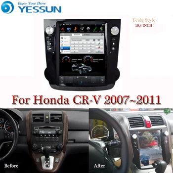 Tesla skærmen For Honda CR-V CRV 2007 2008 2009 2010 2011 Bil Android Multimedia-Afspiller 10.4 tommer Bil Radio stereo Lyd-GPS