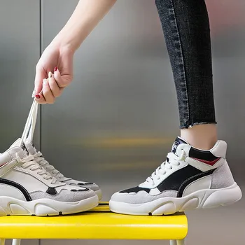 FEDONAS Mode Ægte Læder Sko Kvinde Blandede Farver Komfortabel Platform Lejligheder på Tværs Bundet Arbejder, der Kører Sneakers Kvinder