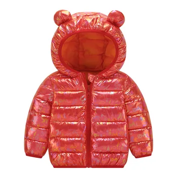 Børns bomuld vatteret jakke efteråret og vinteren tegnefilm farverige lyse ansigt ned jakke baby warm cotton coat