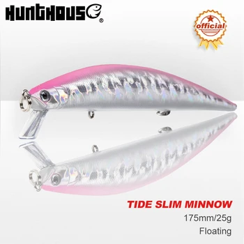 Hunthouse Tidevandet Slank Minnow flydende lokke hårdt agn fiskeri 175mm 25g 3D øjne ABS-plast for bars gedde fiskeri leurre