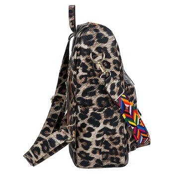 Leopard Printet Rygsække Til Kvinder Europæiske Fashion Street Style Kvinde Skulder Tasker Travel Pack Poser På Lager Piger Skole Taske