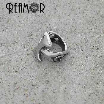 REAMOR 5pcs 316L Rustfrit stål Kors Design Perler Europæiske Charme Perler til Smykker at Gøre DIY Mænd Armbånd Engros Perler