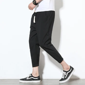 2020 Sommeren Joggere Mænd Bukser Bomuld Afslappet Slank Streetwear Teenager Sweatpants Ankel-længde Bukser til Mænd