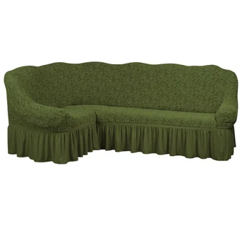 Cover til hjørne sofa jacquard boucle Grøn