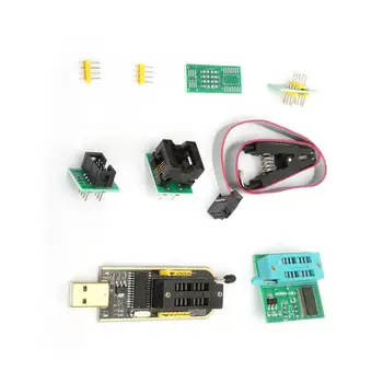 CH341A USB-Programmør + SOP8 Test Klip + 1,8 V Adapter + SOP8 at DIP8 Konverter CH341A 24 25 Serie Programmør
