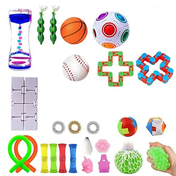 Sensorisk Pille Toy Sæt Stress Relief Klem Legetøj Autisme, Angst, Stress Relief Pop Boble Pille Legetøj Gave til Voksne Børn