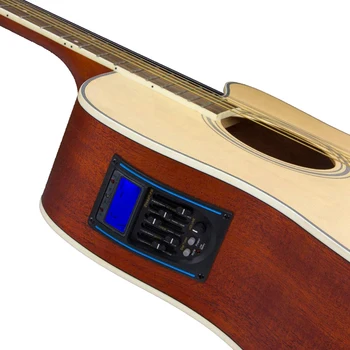 Guitar-forstærker 5-Bånds Equalizer EQ Afhentning Akustiske Guitar Forstærker-Tuner med LCD-Tuner og Volumen Kontrol LC-5