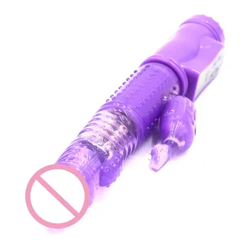 Rabbit Vibrator Med 12 Hastigheder Roterende Perler Gennemsigtig Realistisk Dildo Penis Vibrator G Spot Stimulere Sexet Legetøj Til Voksne Kvinder
