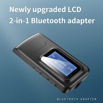 3,5 mm AUX-5.0 Bluetooth-Adapter til Trådløst LCD-Skærm, USB Bluetooth-Receiver Musik Lyd Transmitter for PC TV-Bil Adaptador