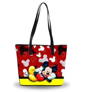Disney Mickey mouse ble Taske Skulder Cartoon dame Tote Stor Kapacitet taske Kvinder vandtæt taske mode hånd rejser strandtaske