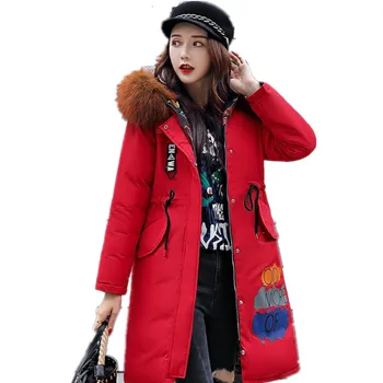 Kvinder parkacoats 2019 fashion vinter jakke kvinder bomuld jakke, frakke kvinder hooded Varmt Overtøj manteau G069