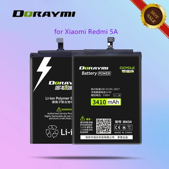 DORAYMI Batterier til Xiaomi Redmi 3 3S 3X 4X 4A 5A Note 4 Note4 Mobiltelefon Batería BM47 BN30 BN34 BN41 Batteri