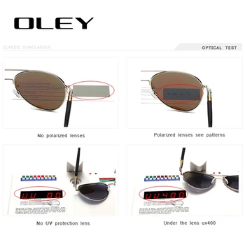 OLEY Mærke Mænds Solbriller, Polariserede Klassiske Pilot Briller Mænd Belægning Spejl Briller oculos Mandlige Briller Tilbehør Til Kvinder