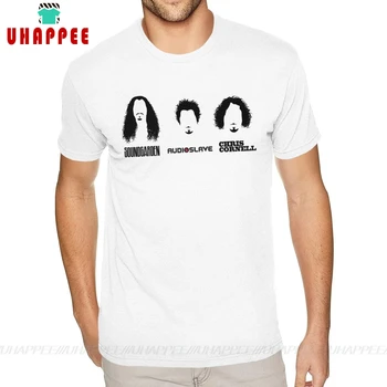 Custom T-Shirt Med Print Soundgarden Audioslave Chris Cornell T-Shirt Herre Top Kvalitet På Kort Langærmet Ren Bomuld Hvid O-Neck Tee