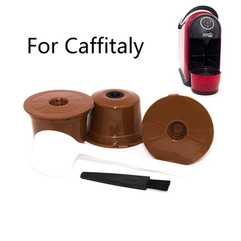 3PCS Genanvendelige Kaffe Kapsler til Caffitaly Genopfyldning Og Bælg Plast Passer til Caffitaly Og Filter