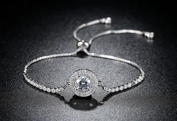 Mode smykker Hellige lys micro-indlagt zircon justerbar armbånd i krystal fra Swarovskis koreanske disc trække armbånd