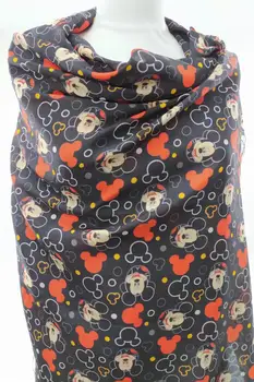 2020 Mode Solid Kvinder Mickey Mouse Mønstrede Fiber Elegant Sjal Udskrivning Blødt Stof Pak Casual Varme Tørklæder Design