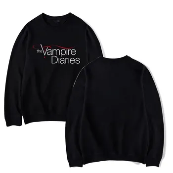 The Vampire Diaries Print Sweatshirts til Mænd, Kvinder Toppe Elena, Damon og Stefan Mode Sportstøj Sweatshirt Streetwear Pullover