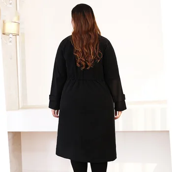 Efteråret Nye Plus Størrelse 10xl 9xl 8xl Lang Trench Coat For Kvinder 2018 Afslappet Frakke Kvinder Frakke Kontor Dame Tøj Store Størrelser