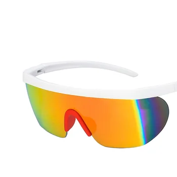 2021 Fladskærms Øverste Polariserede Goggle solbriller Kvinder Mænd Semi-uindfattede Spejl Reflekterende Sport Kørsel Solbriller Til Kvinder UV400