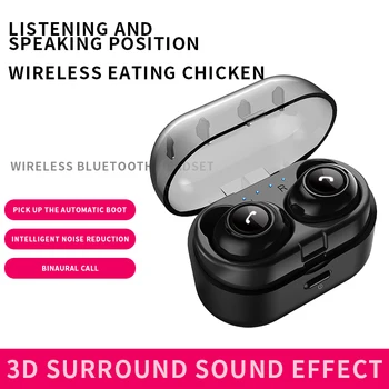 TWS Bluetooth Øretelefoner Trådløse Hovedtelefoner Indbygget Mikrofon vandtæt mini stereo ørestykke med Mic opladning sagen