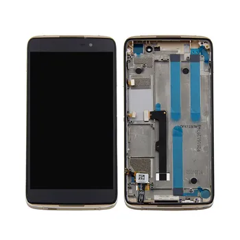 Til Alcatel One Touch Idol 4 LTE OT6055 6055 6055P 6055Y 6055B 6055K LCD-Display Digitizer Touch-Panel Skærm Montering + Ramme