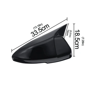 1Pair Horn Form ABS Blank Sort Bagerste Se Side Spejl Cover-Ede Hætter Til For Honda Accord 2018