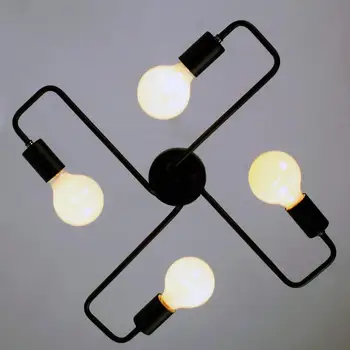 Flere Stang-Metal Lysekrone Vintage Lron Loft Lampe Edison E27 Pære Lamparas For Hjem Belysning Fastholdelsesanordningen Nordiske Køkken Ø