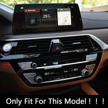 Bil Center Konsol Aircondition Outlet CD-Frame Dekoration, Klistermærke Trim Til BMW 5-Serie G30 G38 2018-2020 Interiør Decals