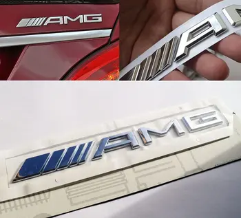 AMG-Tilbehør Metal Chrome Bageste Bagagerummet Logo Badge-Logo AMG
